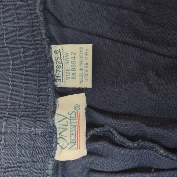 Only Necessities blue pull-on trousers with front pockets, size 30W, NWOT - Picture 5 of 10
